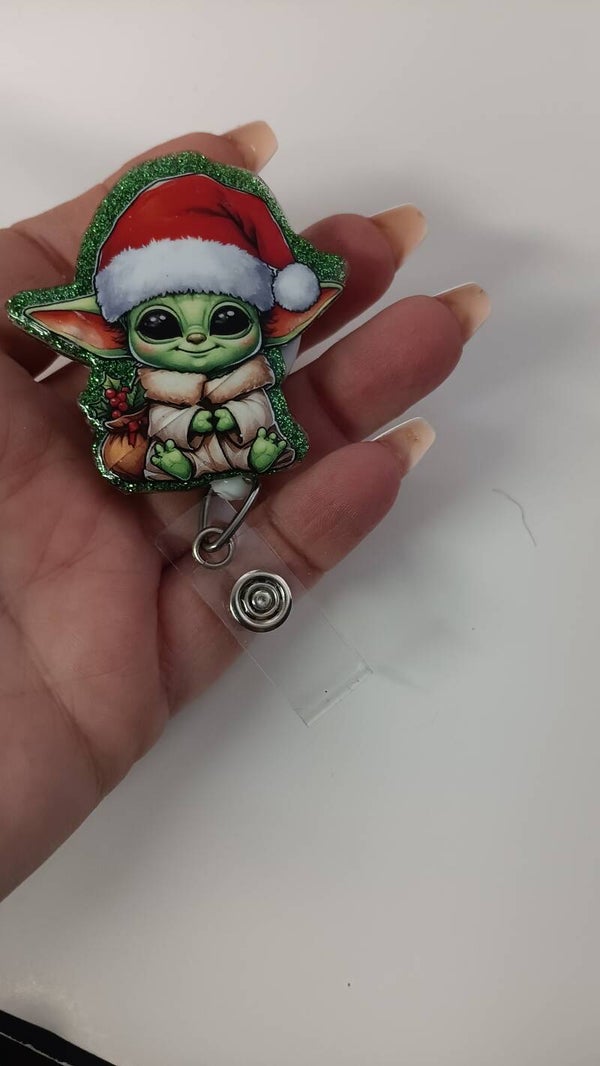 baby yoda badge reel