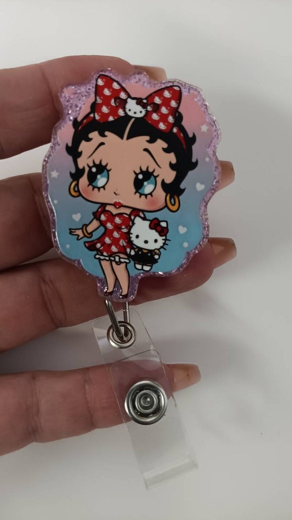 Betty boop Pink Cowgirl Glam Badge Reel