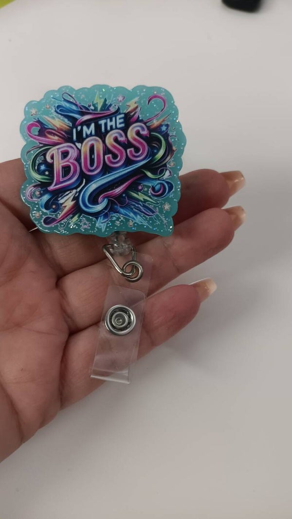 boss badge reel
