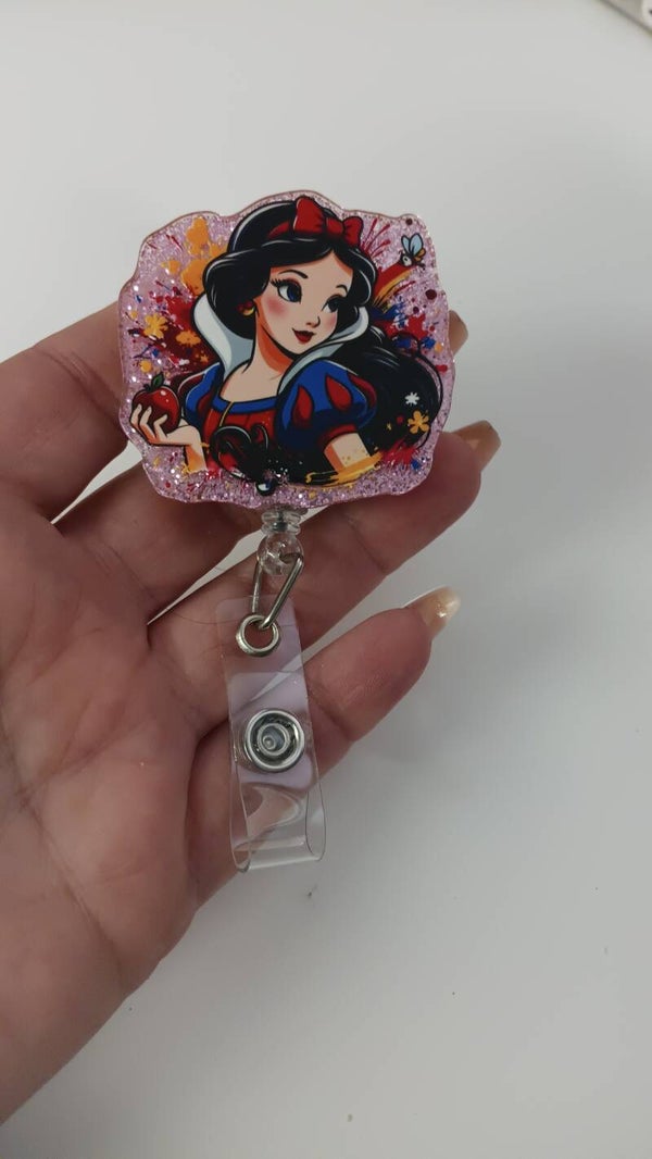 snow white badge reel