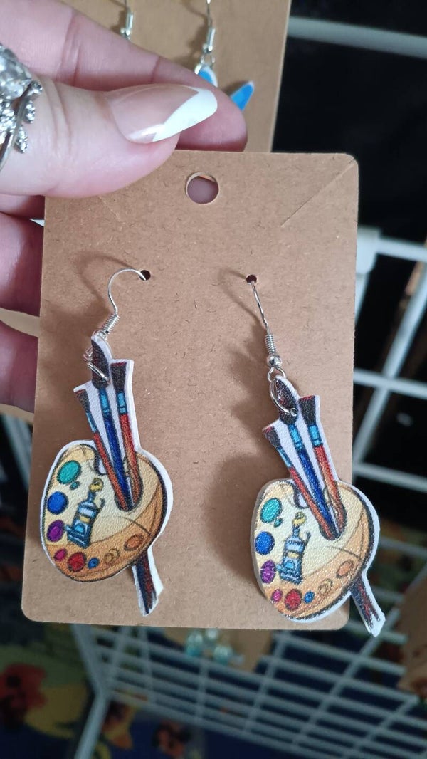 art painting earrings