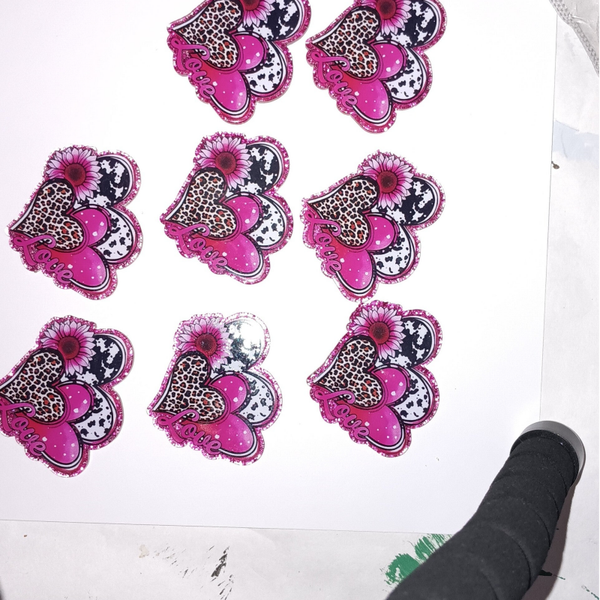 heart flat back for badge reels