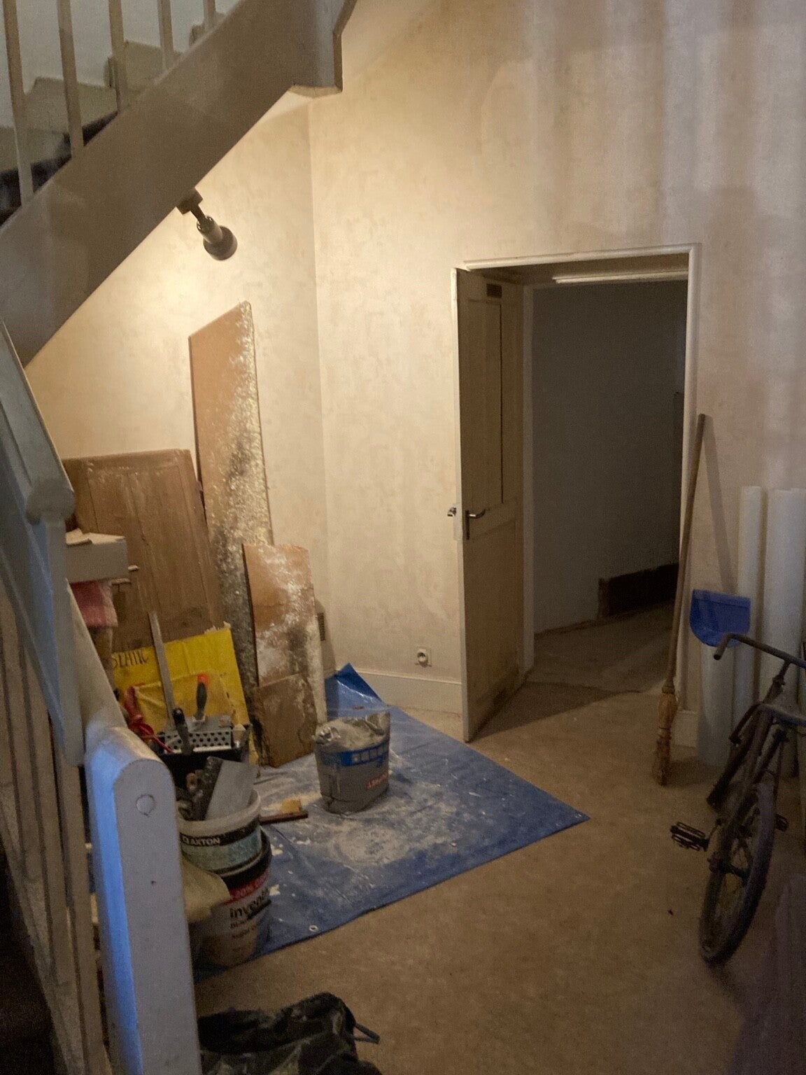 Intérieur en travaux avant nettoyage de fin de chantier par NEA