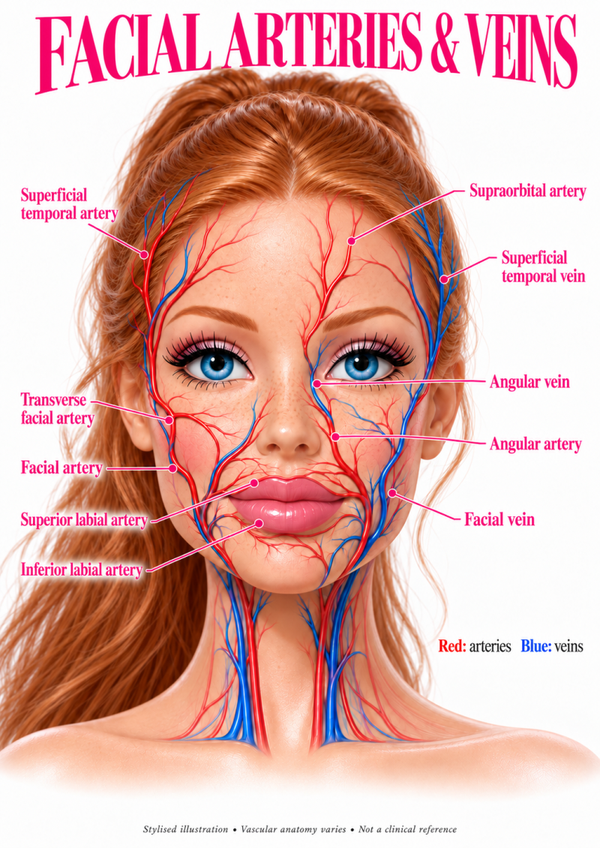 Facial anatomy display pictures