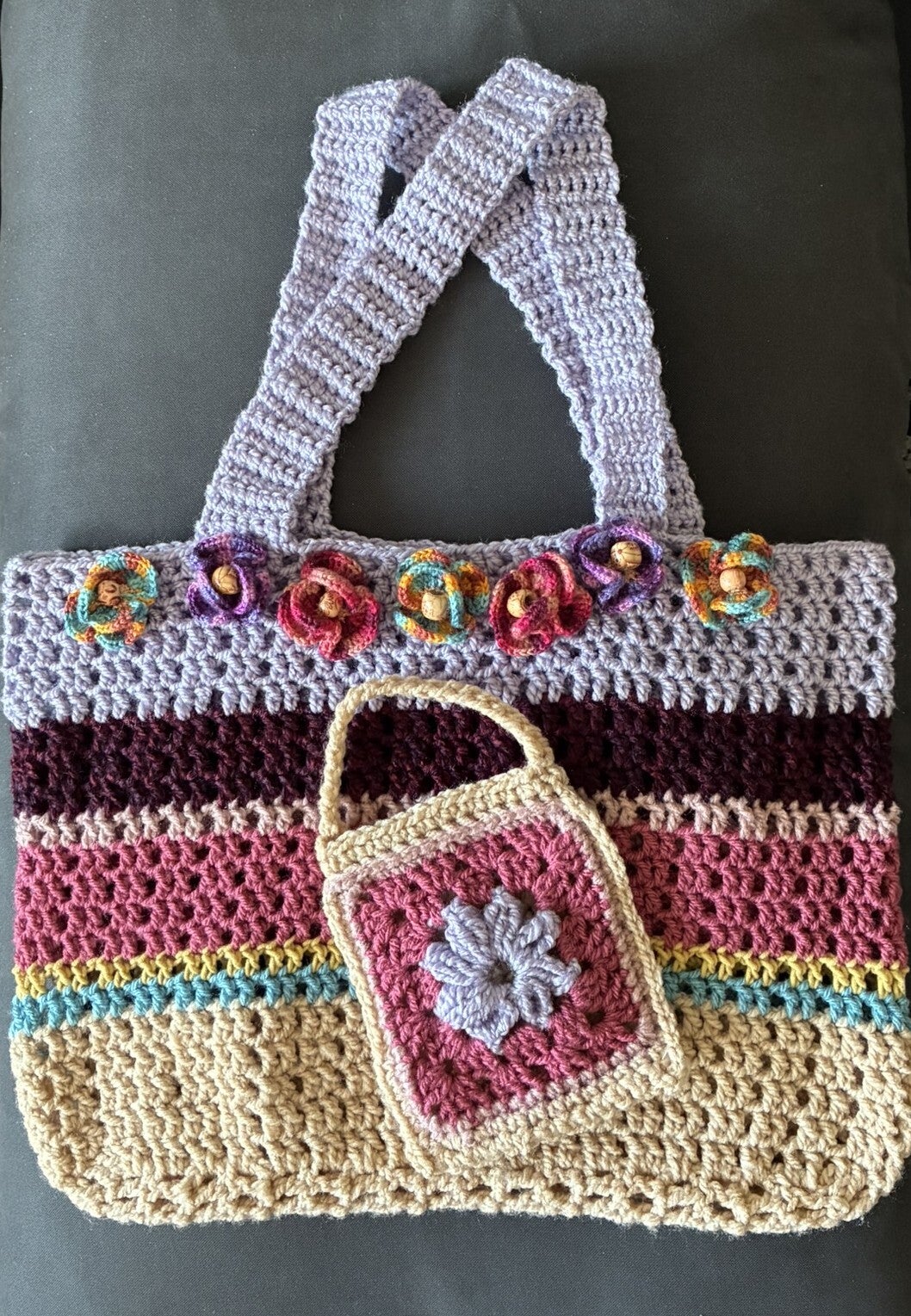 Everyday No. 09 – Handmade Crochet Tote Bag with Detachable Pouch