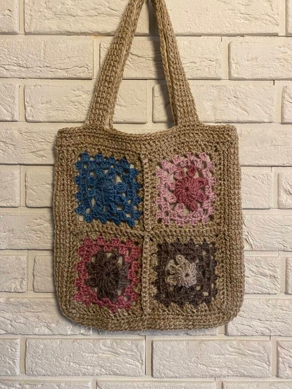 Patchwork No. 38 – Earth Tones Tote