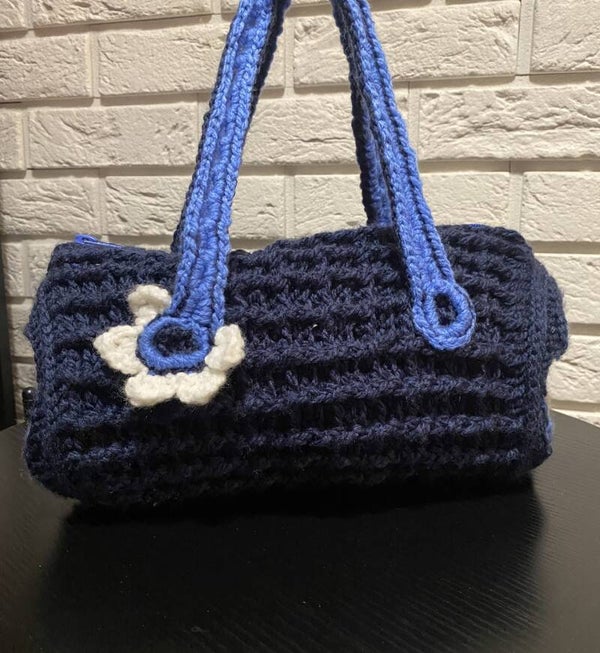 One-Off No. 32 – Handmade Crochet Textured Duffle Bag