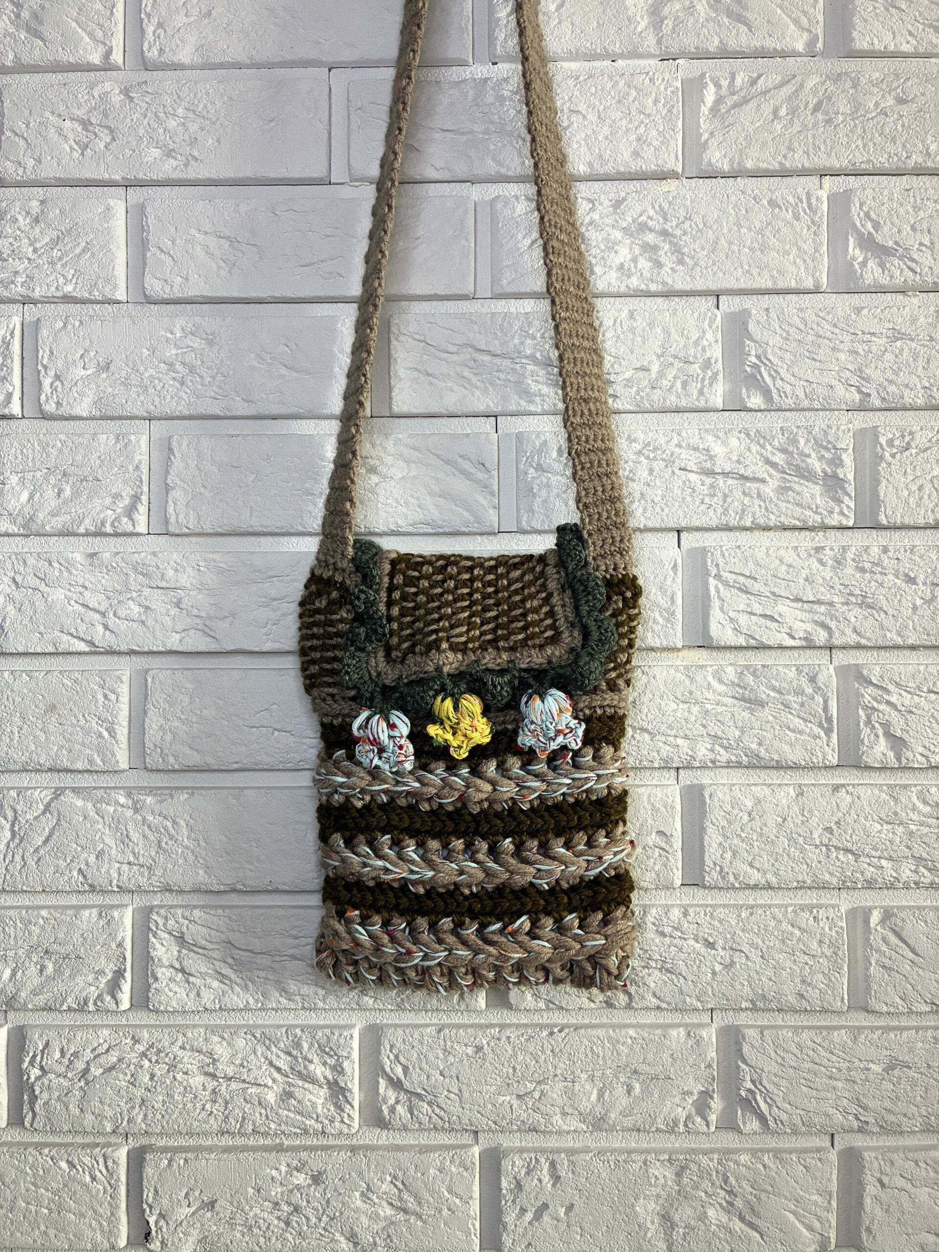 Little Everyday No. 10 – Handmade Crochet Woodland Boho Crossbody Bag