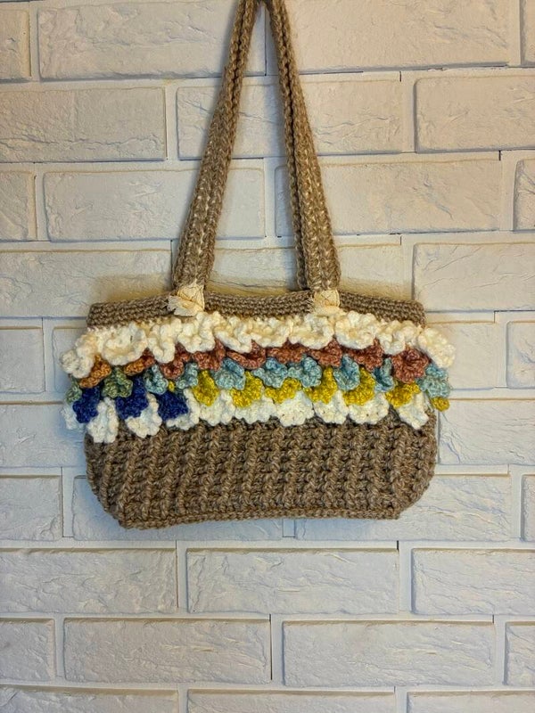 One-Off No. 30 – Handmade Crochet Textured Shoulder Bag