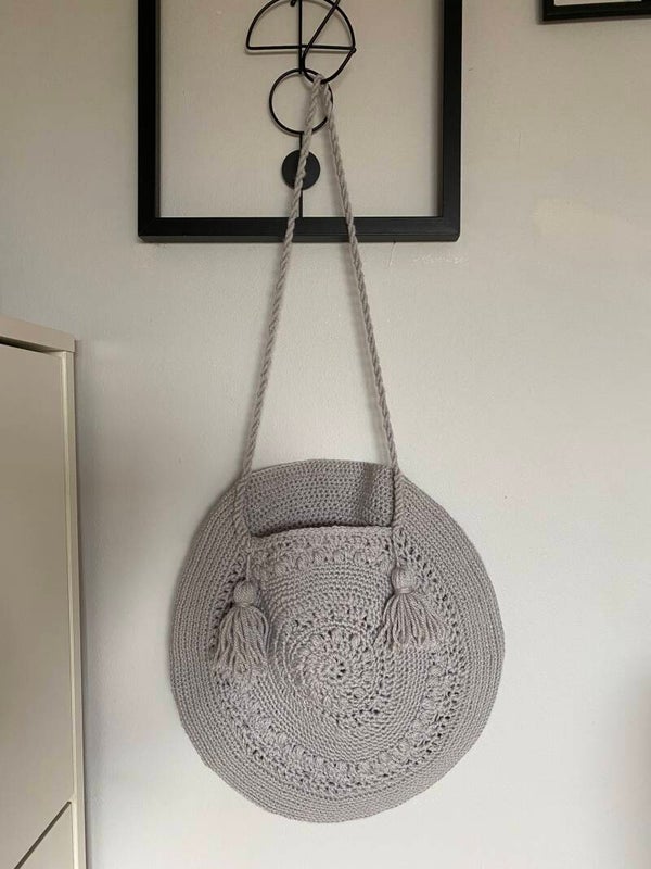 One-Off No. 35 – Handmade Crochet Round Boho Shoulder Bag