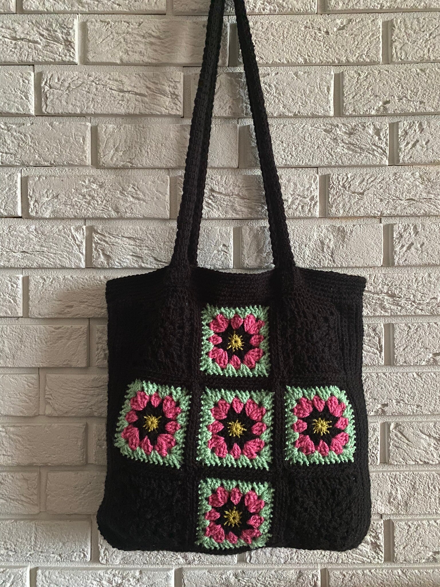 Patchwork No. 21 — Midnight Bloom Tote
