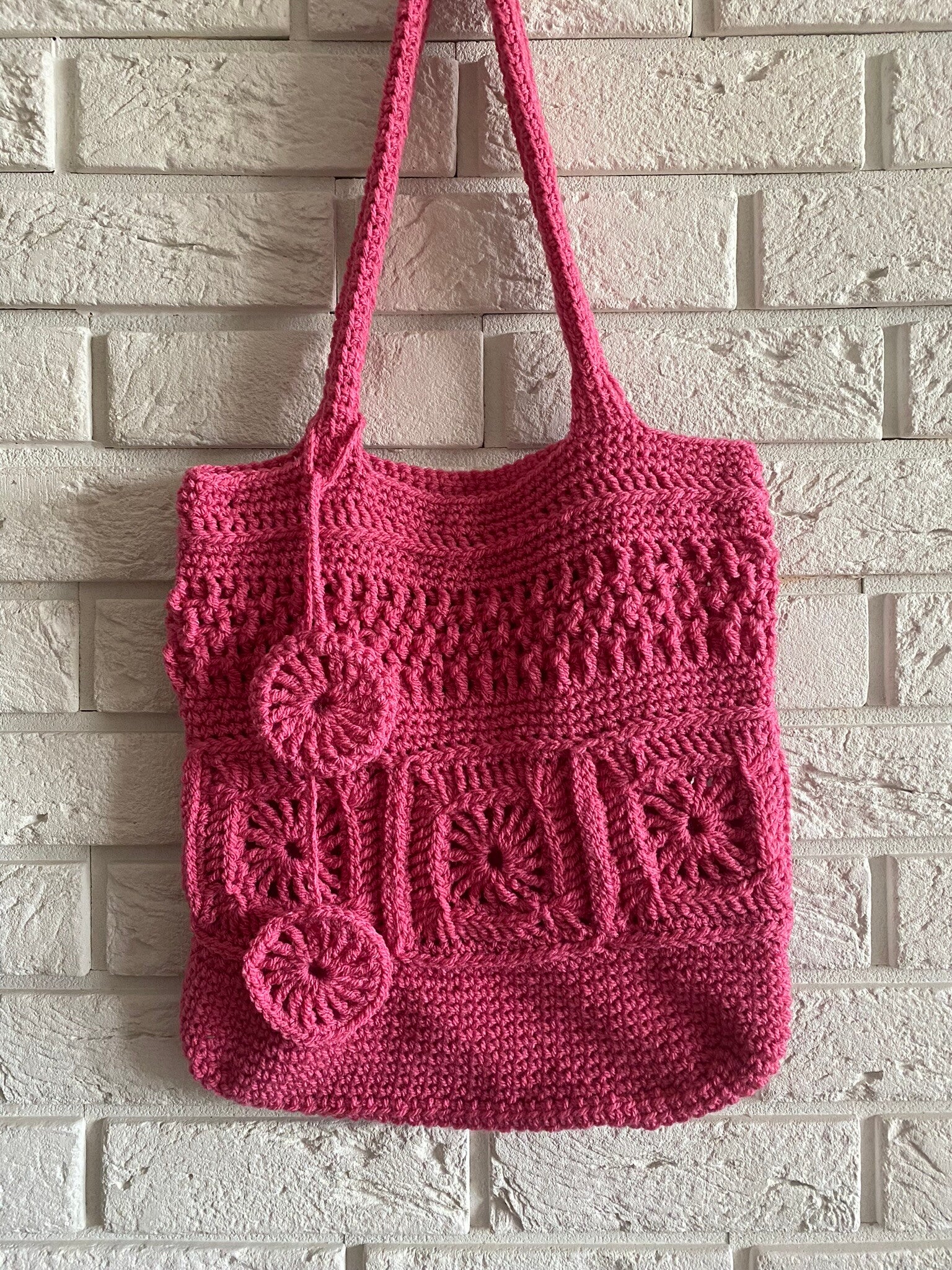 Everyday No. 12 – Handmade Crochet Tote Bag with Floral Motifs
