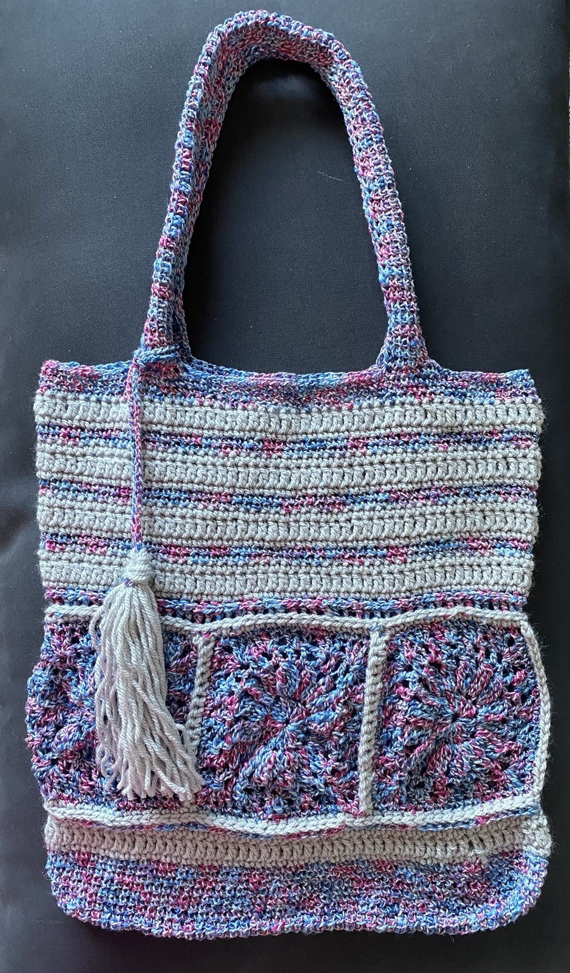 Everyday No. 22 – Handmade Crochet Melange Floral Shoulder Bag