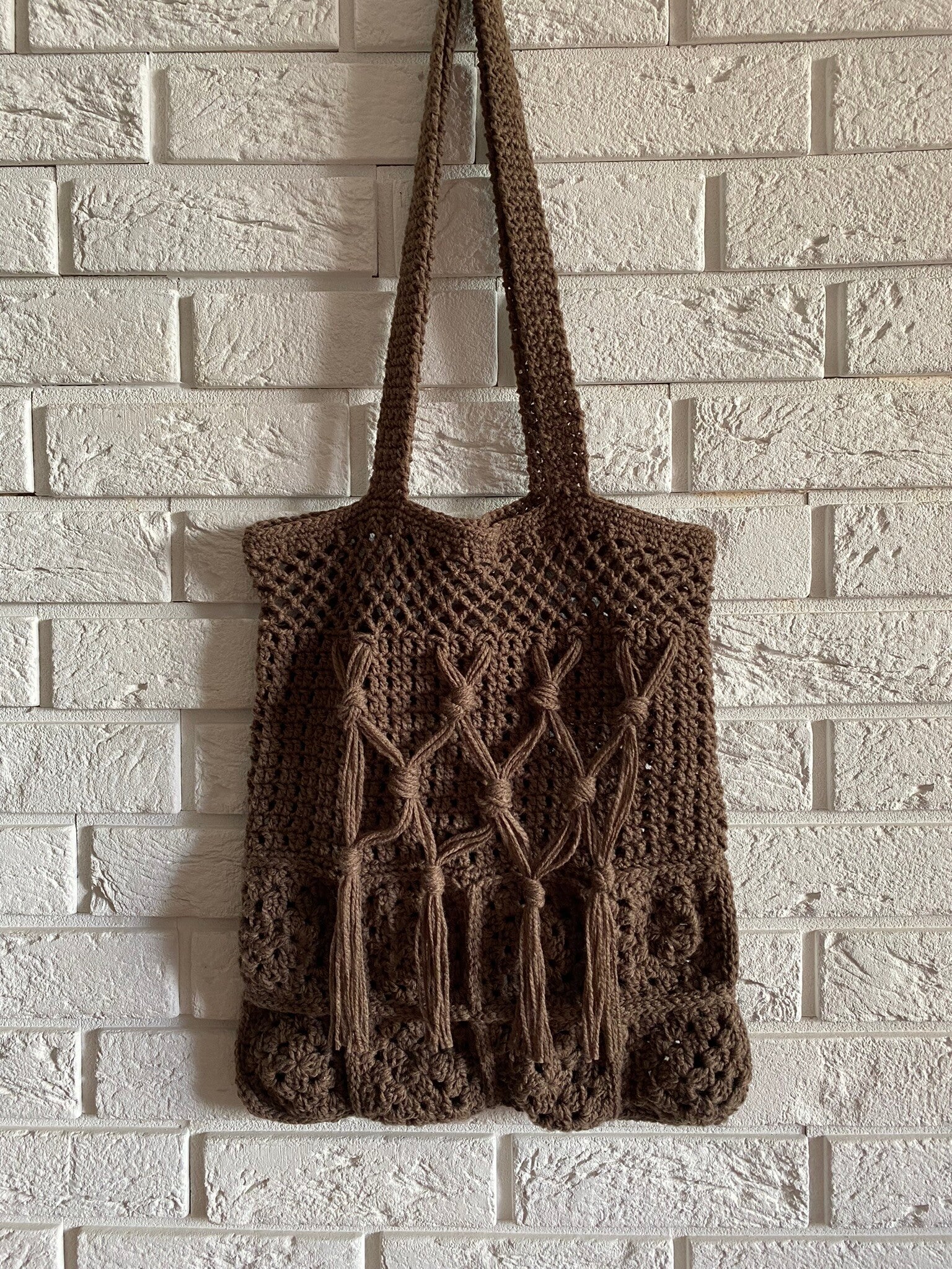 Everyday No. 23 – Handmade Crochet Boho Macramé Shoulder Bag