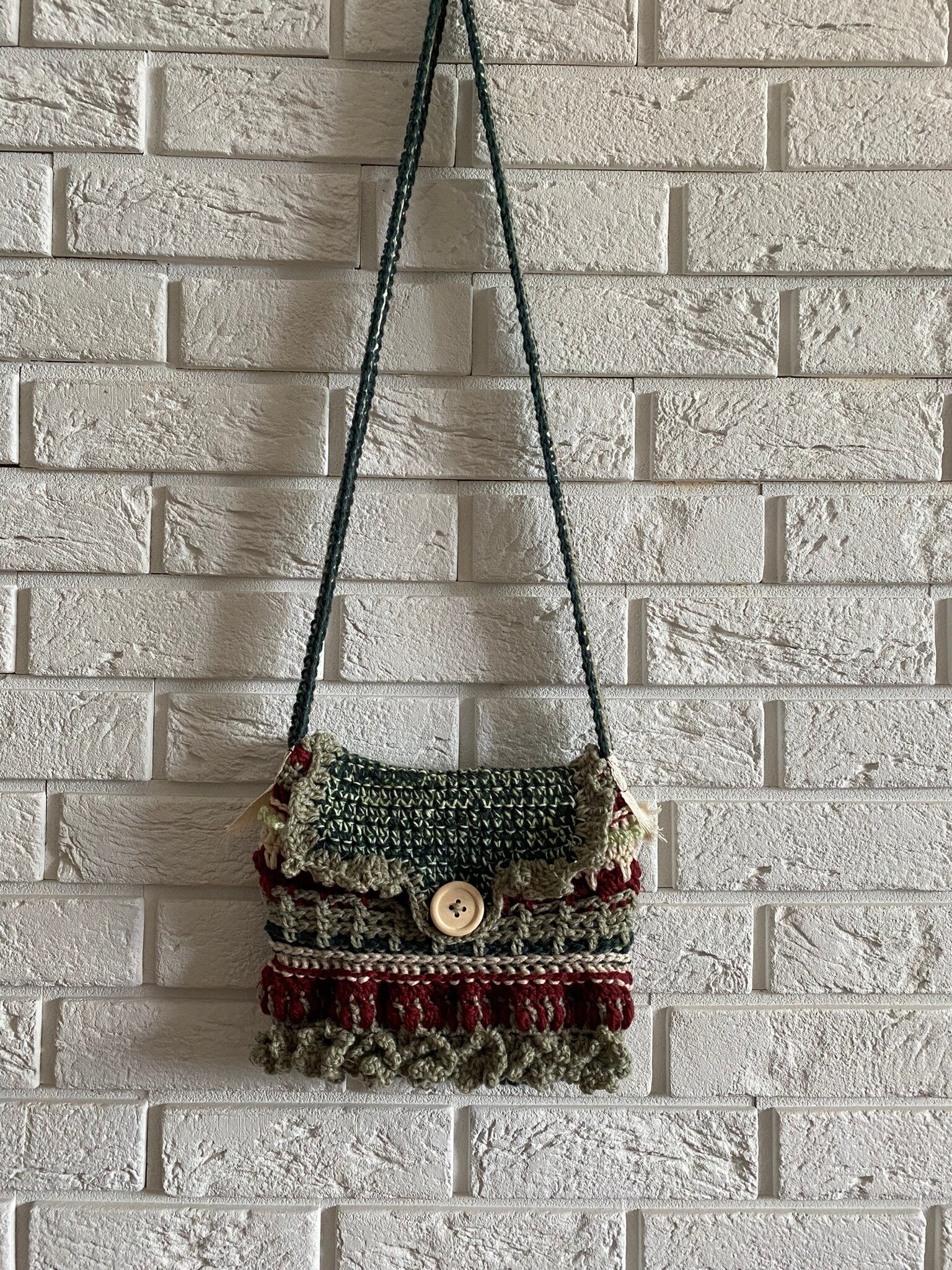 Little Everyday No. 3 – Handmade Crochet Woodland Boho Mini Bag