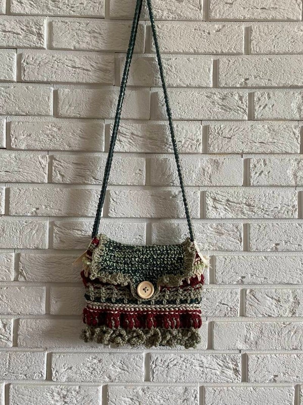 Little Everyday No. 3 – Handmade Crochet Woodland Boho Mini Bag