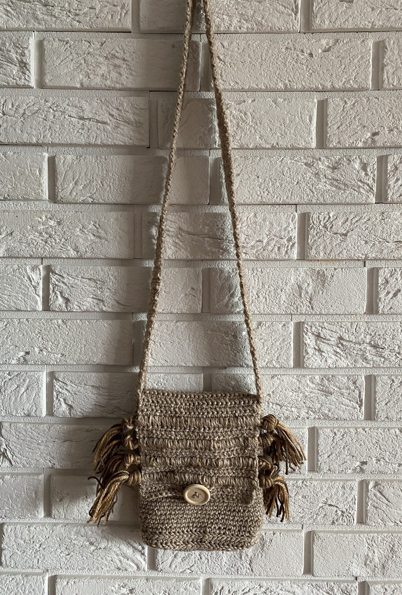 Little Everyday No. 4 – Handmade Crochet Natural Boho Mini Bag