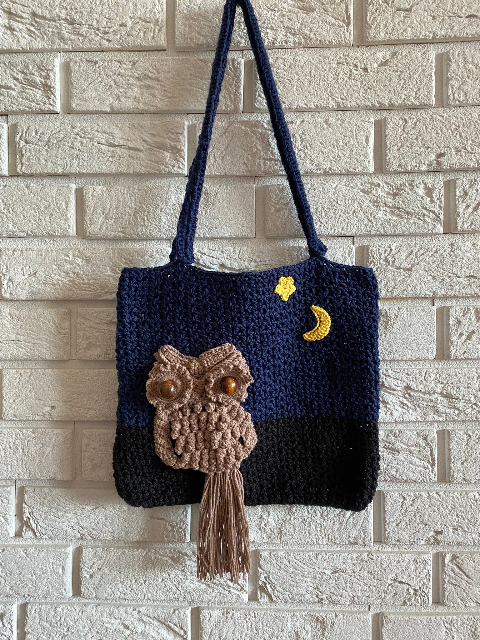 One-Off No. 24 – Owl Crochet Tote Bag