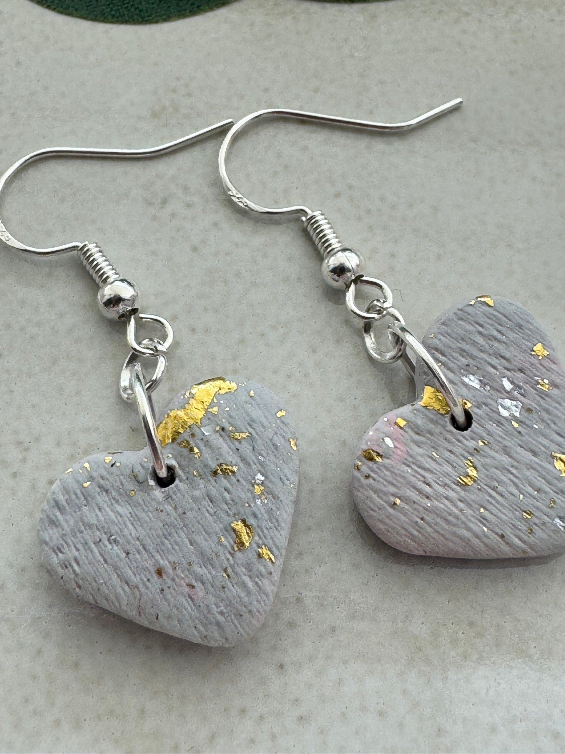 Polymere Clay Heart Earrings