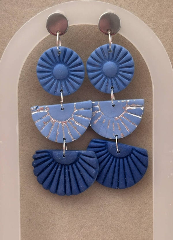 Blue Boho Style Earrings
