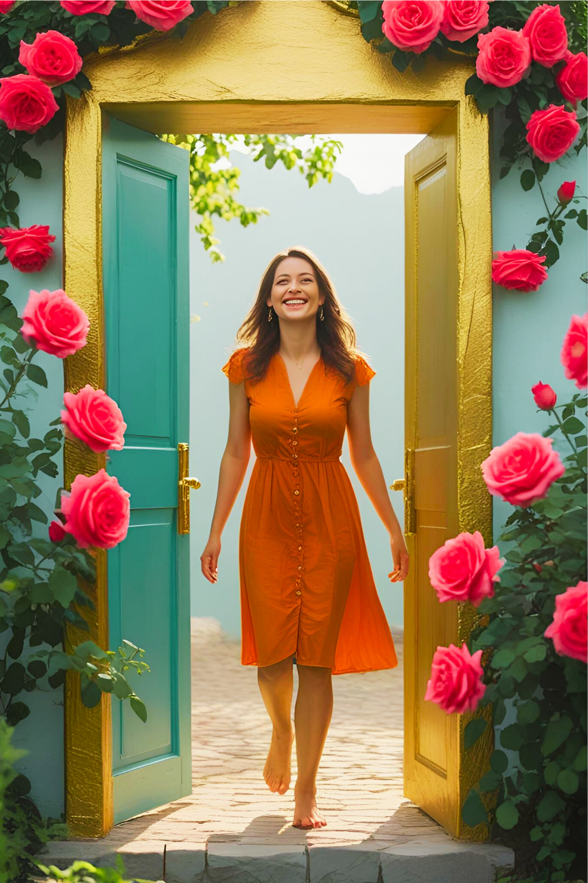 Foto van een vrouw die krachtig poseert