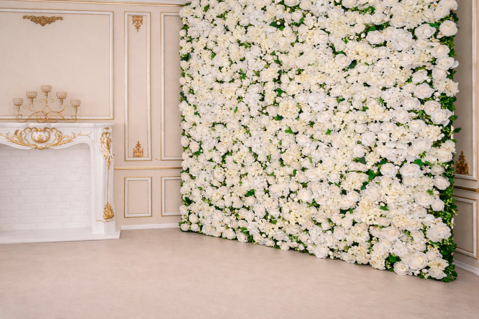 Fotostudio Dortmund – Barock Szene mit Blumenwand