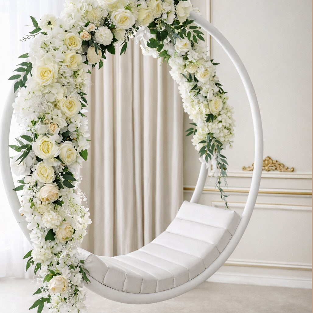 Fotostudio Dortmund – Barock Szene mit Blumenwand