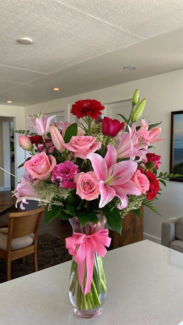 Pinkish Medley Vase Arrangement