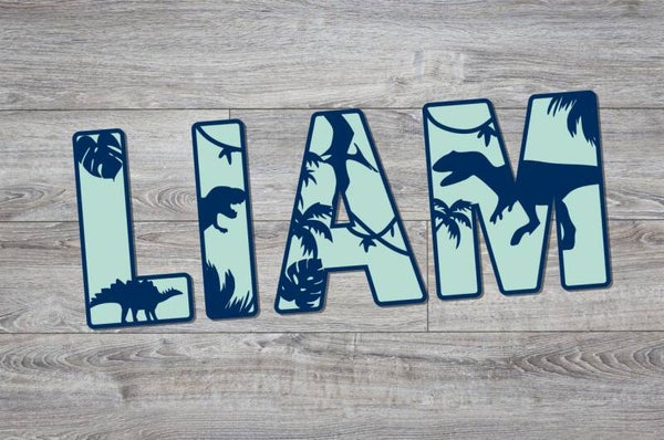 Lettres en bois Dino