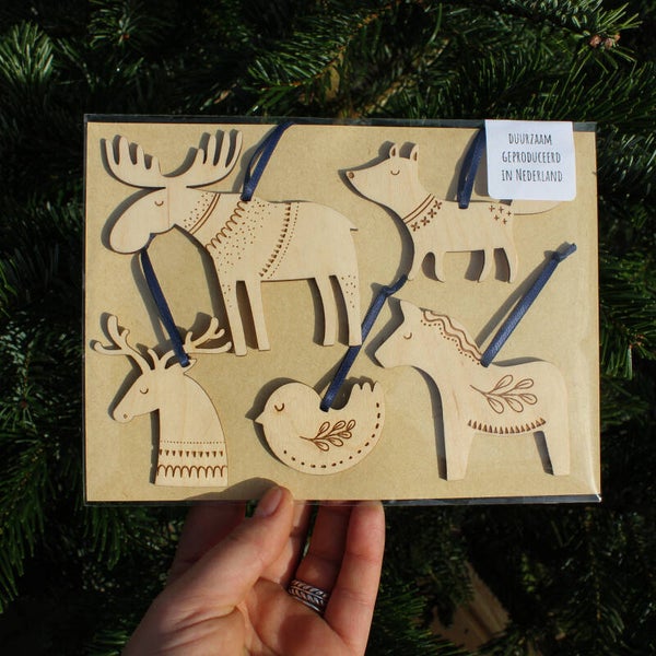 Scandinavische dieren set - berken