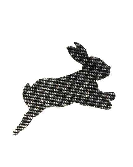 Hippenschablone :kleiner springender Hase(7cm)