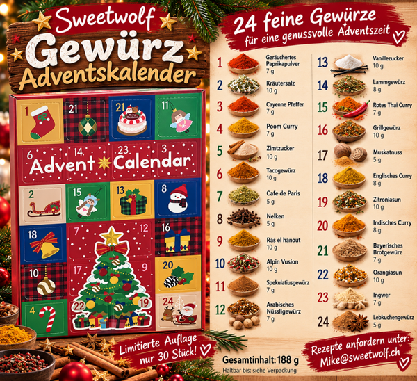 Gewürz- Adventskalender limited Edition 2026 AB JETZT!!! ROT