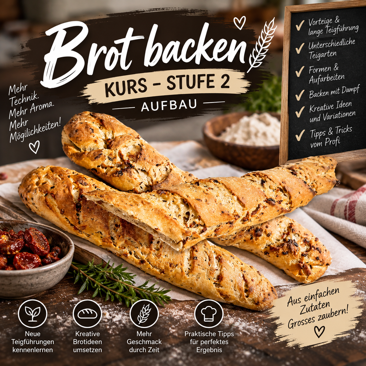 Backkurs Brot backen Stufe 2 Aufbau am 01.02.2027