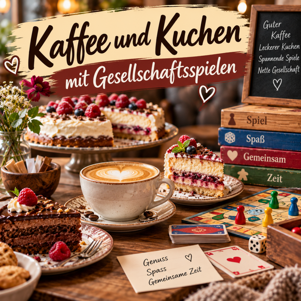 Kaffee und Kuchen am Nachmittag mit Gesellschaftsspielen ab 14 Uhr