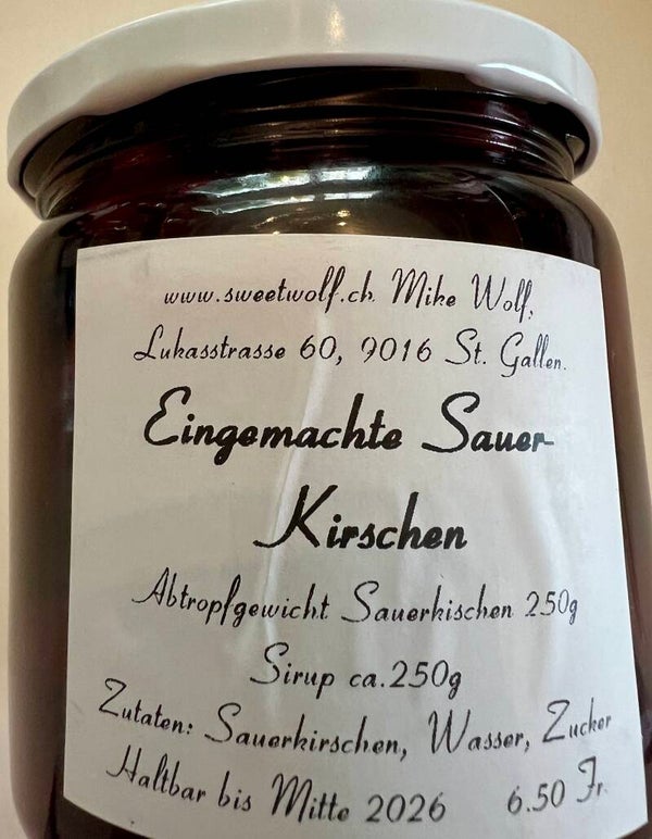 Hausgemachte Eingemachte Sauer Kirschen