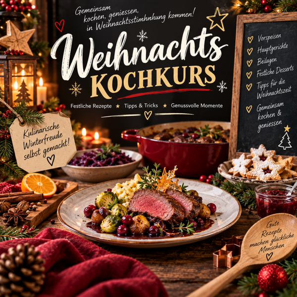 Weihnachtsmenü 2026 Kurs am 13.12.26 14-18 Uhr