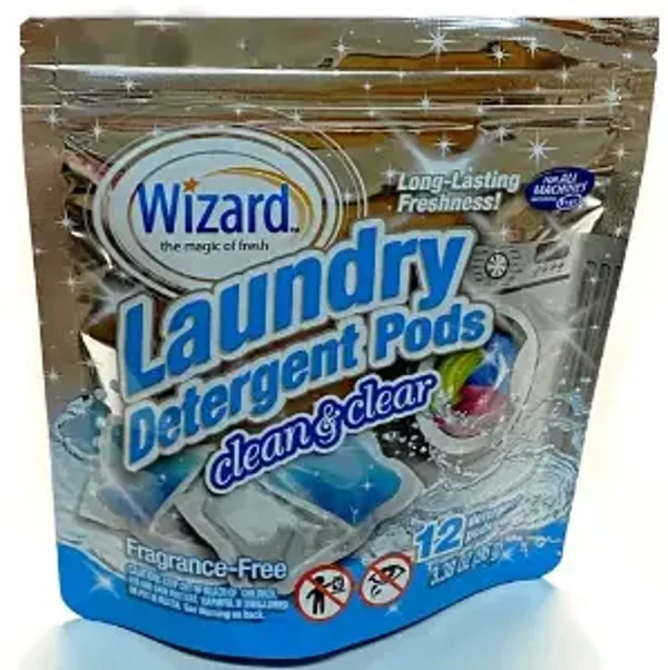 Wizard Fragrance-Free Laundry Detergent Pods - 12 Pack