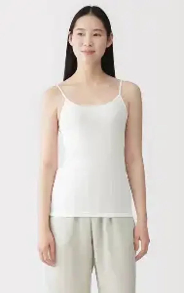 Moisture-Wicking Cotton Camisole - White - XS