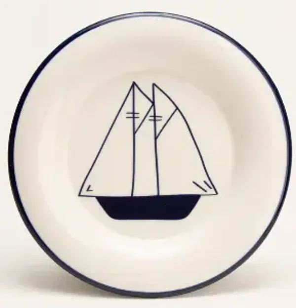 Coastal Village Round Plate