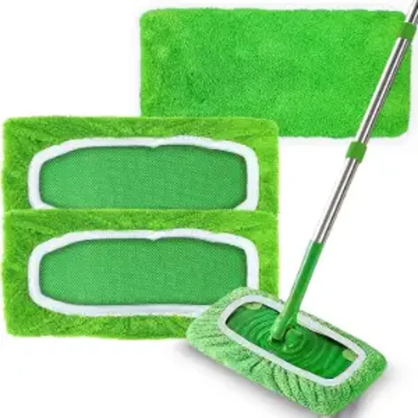 3 Pack Microfiber Mop Pads Compatible With Swiffer Sweeper Washable Refill