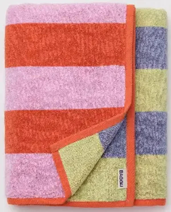Baggu Bath Towel - Pool Stripe Mix