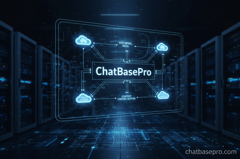 A Blueprint for Future Digital Resilience – ChatBasePro AI chatbot network holographic blueprint illustration
