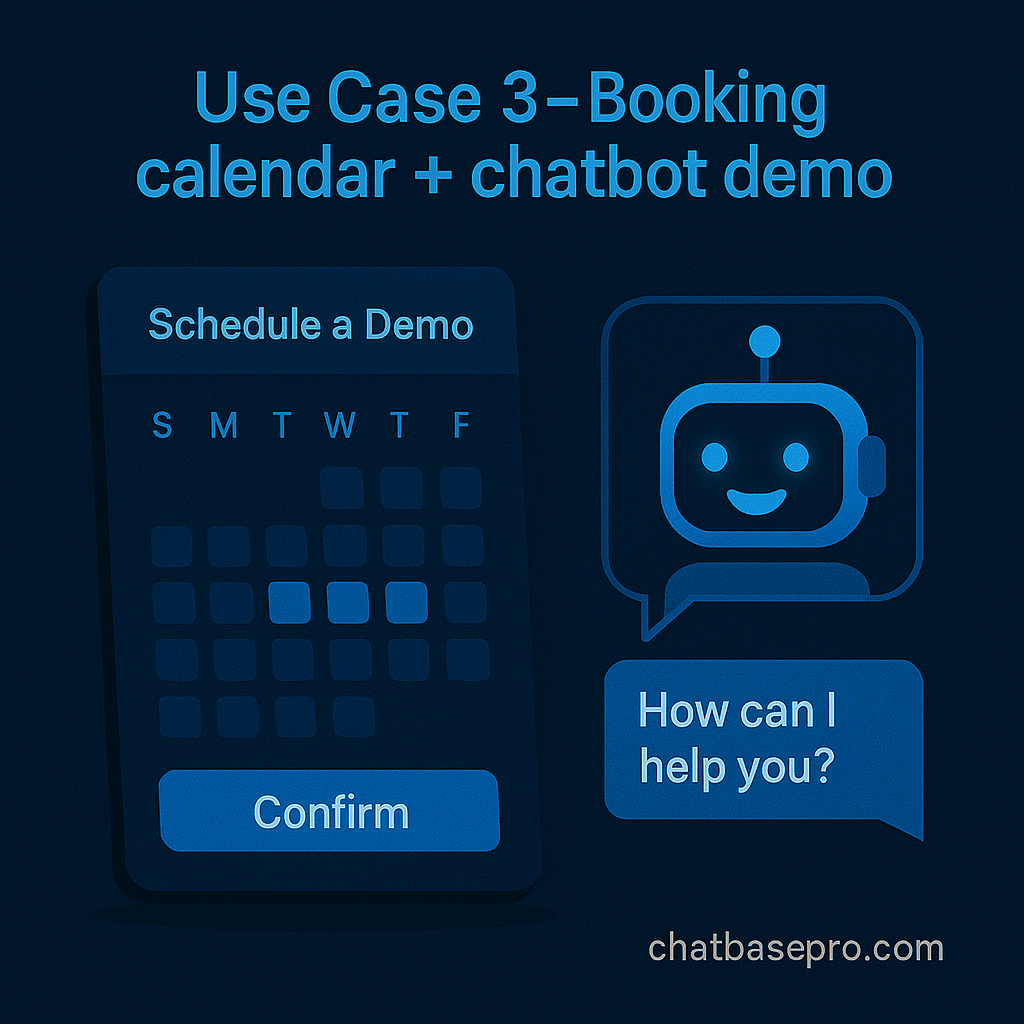 AI chatbot assisting customers with booking appointments online - ChatBasePro