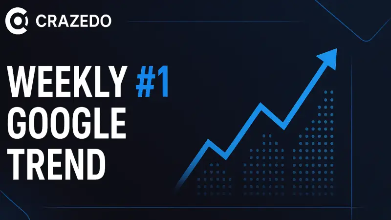 Weekly number one Google trend Crazedo trend analysis banner