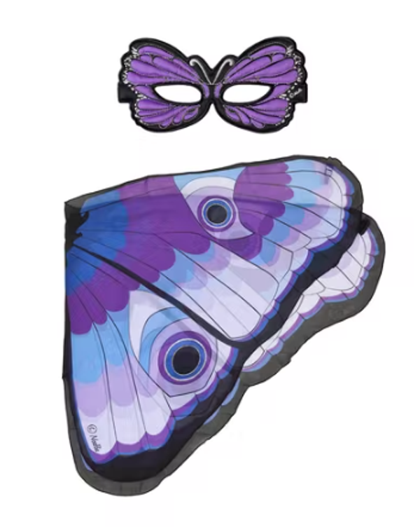 Déguisement Ailes + Masque - Papillon Violet