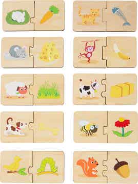 Puzzle éducatif - Les animaux et leur nourriture