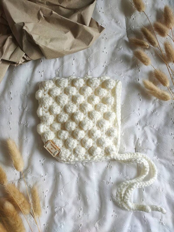 Bonnet Bobble - Blanc - 0-6 Mois