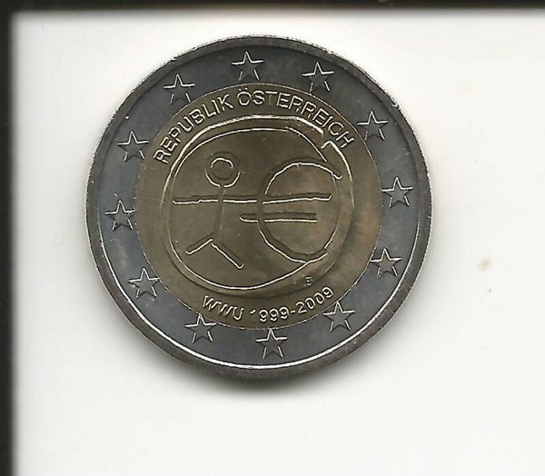 2009 Austria 2€ 10° anniversario dell' unione economica e monetaria