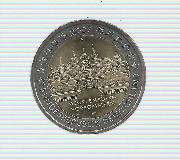 2007 Germania 2€ Meclemburgo zecca A