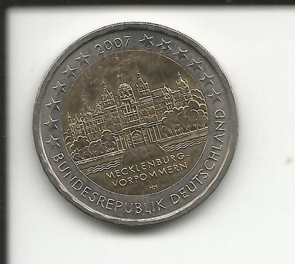 2007 Germania 2€ Meclemburgo zecca F